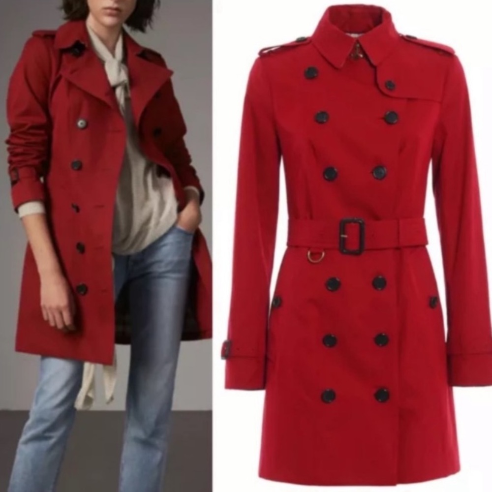 Burberry London heritage parade red Sandringham long trench coat